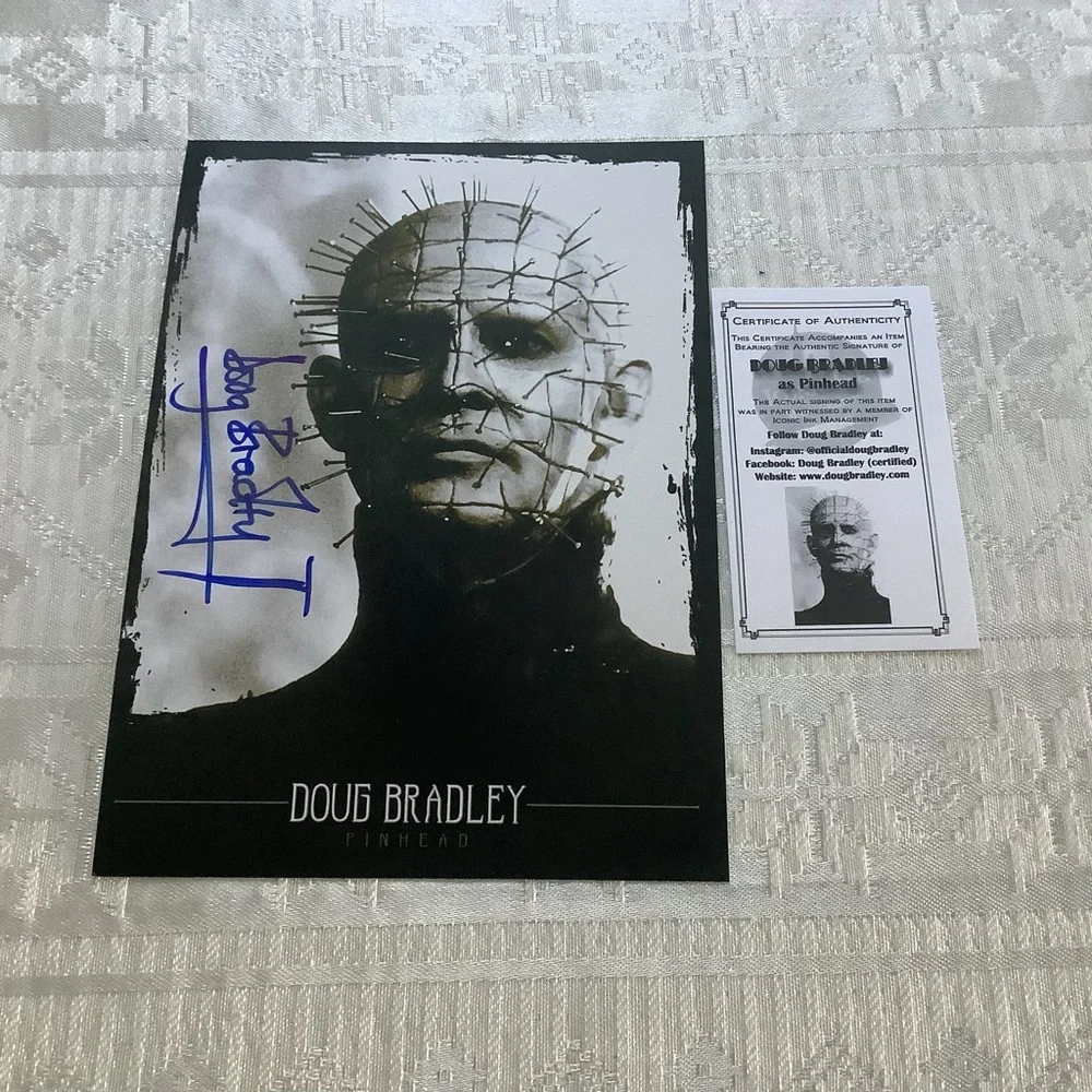 Doug Bradley Pinhead HellRaiser Autographed Picture with authenticity Card - Picture 2 of 7